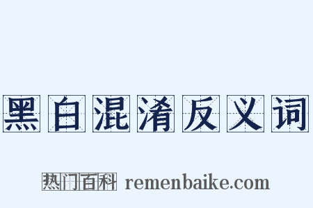 黑白混淆反义词是什么意思的图片